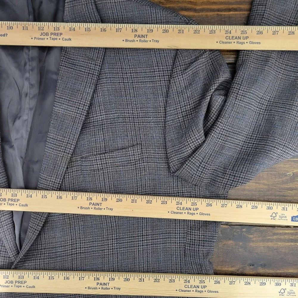 Lauren Ralph Lauren‎ Men's Sport Coat Blazer Two Button Flannel Plaid Wool 52R